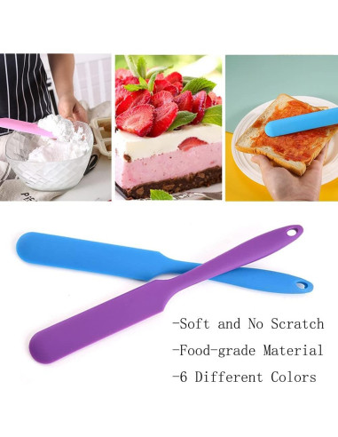 Espátulas de Silicona CATOSUM Set de 6 para Cocina y Belleza