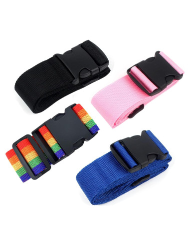 Correas de Equipaje YIKANGHENG Ajustables 4 Pcs 5 cm x 2,04 m