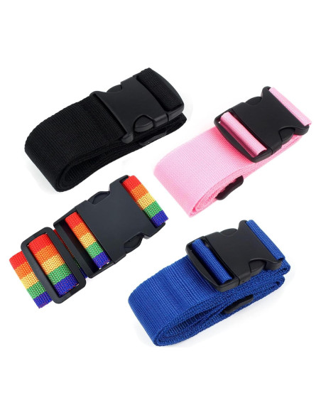 Correas de Equipaje YIKANGHENG Ajustables 4 Pcs 5 cm x 2,04 m