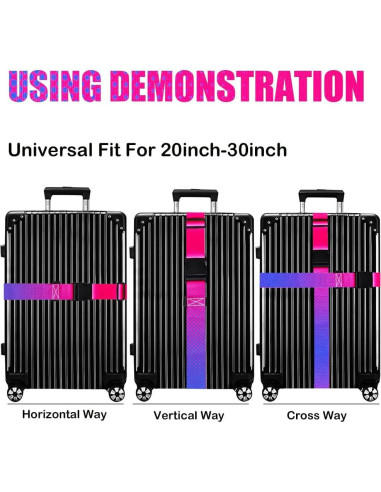 Correas de Equipaje GOWRAPS 2 Piezas Aprobadas por TSA