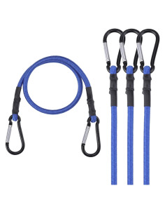 Cordones Elásticos WORKPRO 60 cm con Ganchos - Paquete de 4