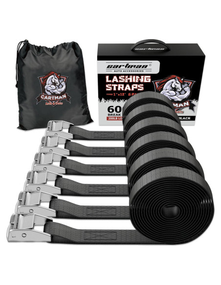 Correas de Amarre Cartman 1" x 365,76 cm 600 kg 6 Piezas