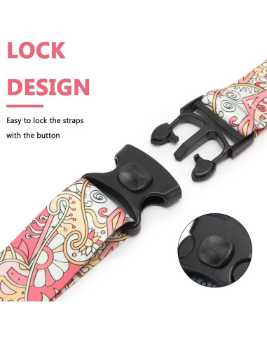 Correas Ajustables GARDIGER 2 Unidades 100-190 cm Flor Rosa