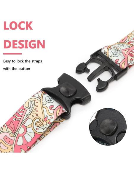 Correas Ajustables GARDIGER 2 Unidades 100-190 cm Flor Rosa