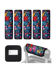 Funda de Mango de Equipaje Slohif Neopreno Floral Azul
