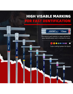 Juego de Llaves Allen Hexagonales T AKM TOOL 11 Pcs 2-10mm 2