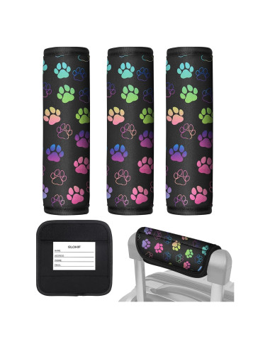 Funda de Mango de Equipaje Slohif 3Pcs Neopreno Paw