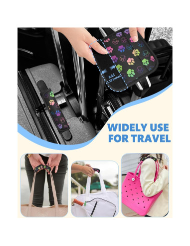 Funda de Mango de Equipaje Slohif 3Pcs Neopreno Paw