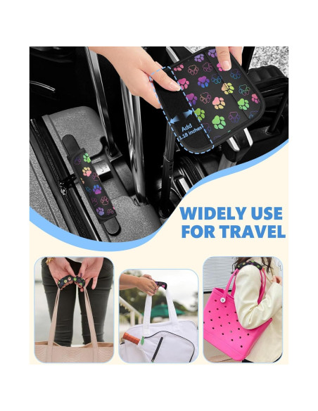 Funda de Mango de Equipaje Slohif 3Pcs Neopreno Paw