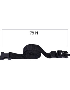 Correas de Nylon Zazzy 198 cm Ajustables 2 Piezas Negras 2