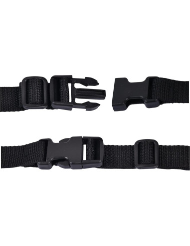 Correas de Nylon Zazzy 198 cm Ajustables 2 Piezas Negras