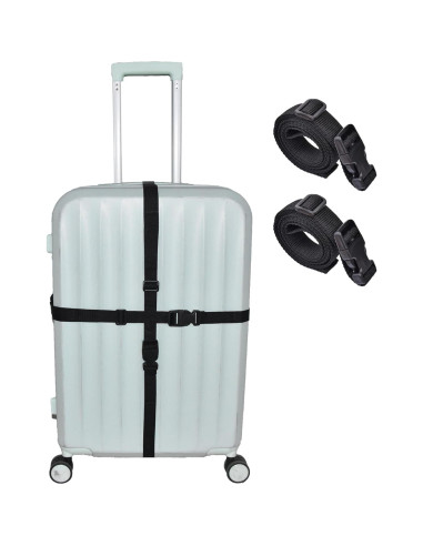 Correas de Nylon Zazzy 198 cm Ajustables 2 Piezas Negras