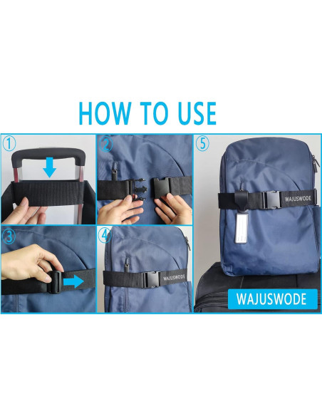 Cinturón de viaje Wajuswode para equipaje ajustable 68-114 cm