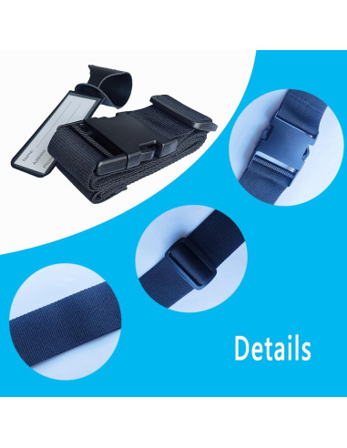 Cinturón de viaje Wajuswode para equipaje ajustable 68-114 cm