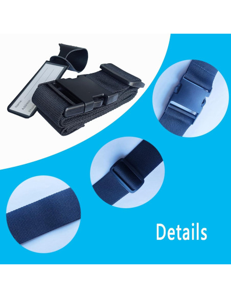 Cinturón de viaje Wajuswode para equipaje ajustable 68-114 cm