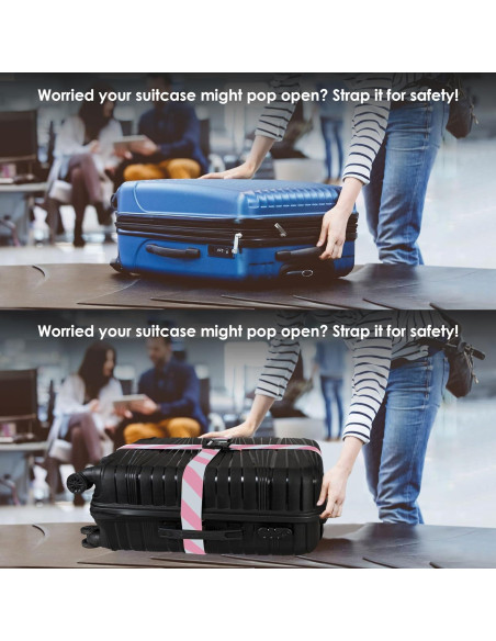 Correas de Equipaje Ajustables Helloeloo 187,96 cm 3 Pzas