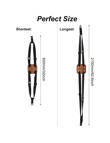 Correas Bungee de Equipaje Lapinchen 2Pack Marrón