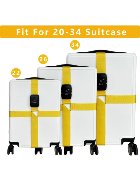 Correa de Equipaje Ajustable ELETICA con Candado TSA 200 cm