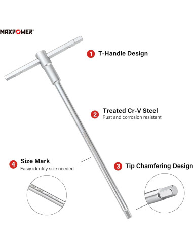 Juego de Llaves Allen T MAXPOWER 7 Piezas Hexagonales