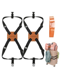 Correa de Equipaje Ajustable LapinPowUp Marrón - 2 Piezas