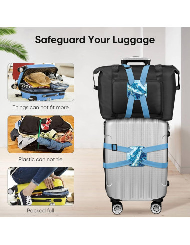 Correa de Equipaje FINPAC Ajustable de Poliester 0,09 kg