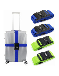 Correas de Equipaje Springen 4 Pzas Ajustables Nylon 5,08 cm