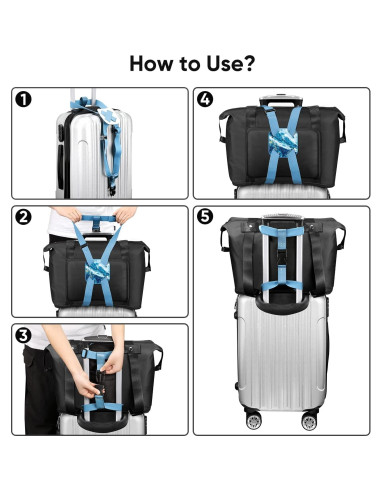 Correa de Equipaje FINPAC Ajustable de Poliester 0,09 kg