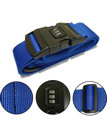 Correas de Equipaje Springen 4 Pzas Ajustables Nylon 5,08 cm