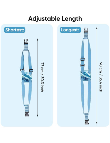 Correa de Equipaje FINPAC Ajustable de Poliester 0,09 kg