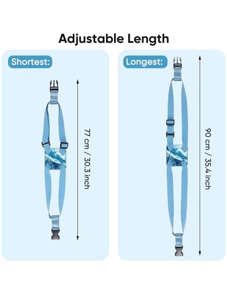 Correa de Equipaje FINPAC Ajustable de Poliester 0,09 kg