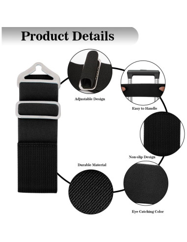 Correa de Equipaje 2 en 1 Liwidon Ajustable Nylon 71 cm