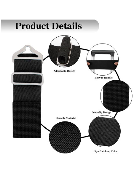 Correa de Equipaje 2 en 1 Liwidon Ajustable Nylon 71 cm