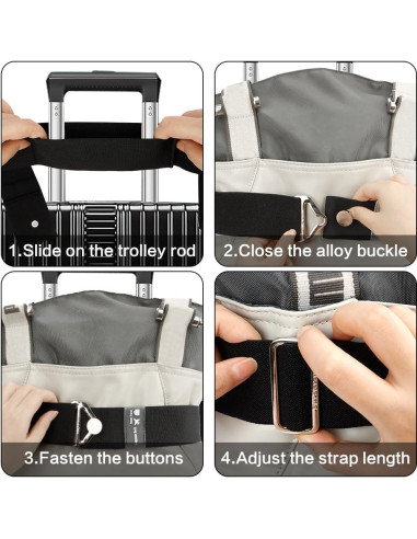 Correa de Equipaje 2 en 1 Liwidon Ajustable Nylon 71 cm