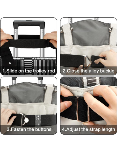 Correa de Equipaje 2 en 1 Liwidon Ajustable Nylon 71 cm