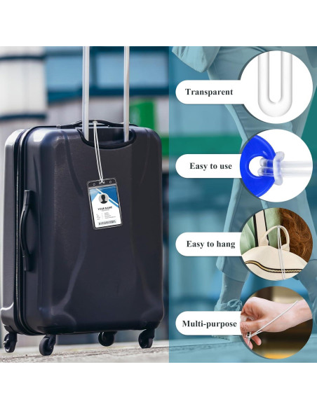 60 Correos de Etiqueta de Equipaje Koorito 15 cm Plástico