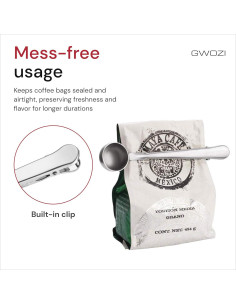 Cucharón Medidor de Acero Inoxidable GWOZI con Clip - 2 Pcs 2