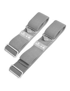 2 Correas de Equipaje Ajustables Holly Trip Gris 220x5cm