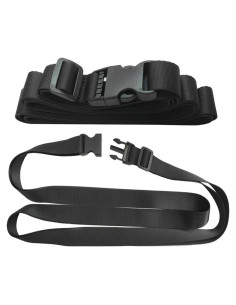 2 Piezas Correas de Equipaje Nylon Negro 2.5x120 cm Happyupcity