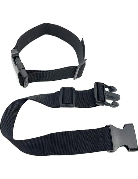 2 Piezas Correas de Equipaje Nylon Negro 2.5x120 cm Happyupcity