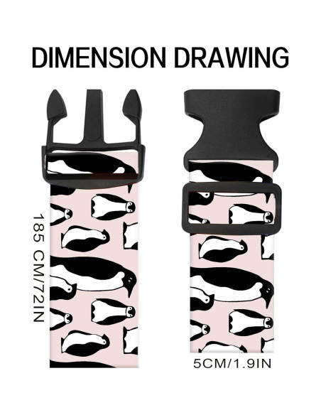 Correas de Equipaje Ajustables ASJHFDIR Lindos Pingüinos