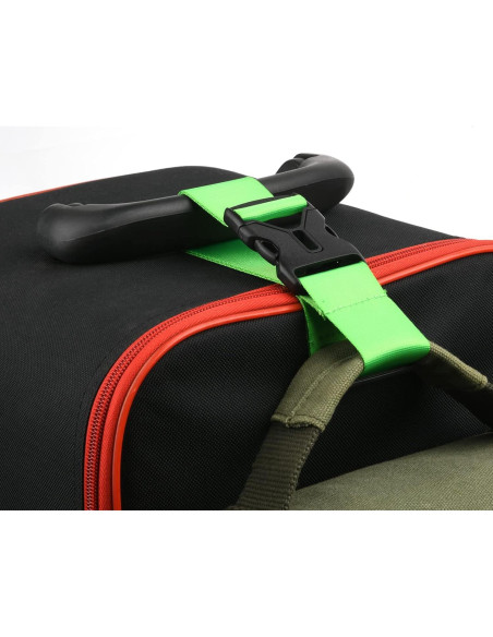 Correa de Equipaje Cosmos Nylon Ajustable Verde Fluorescente