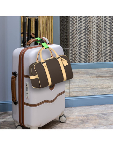 Correa de Equipaje Cosmos Nylon Ajustable Verde Fluorescente