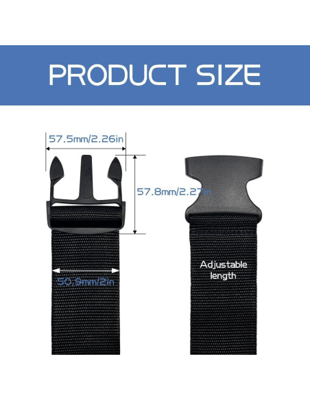 Correas de Equipaje Tmyjfjingxi 4 Piezas Ajustables 5 cm