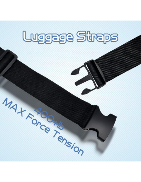 Correas de Equipaje Tmyjfjingxi 4 Piezas Ajustables 5 cm