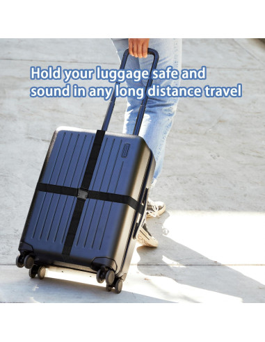 Correas de Equipaje Tmyjfjingxi 4 Piezas Ajustables 5 cm