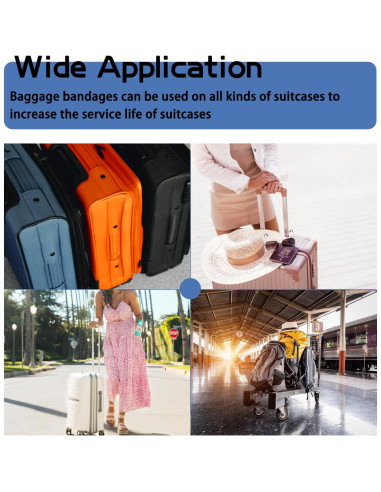 Correas de Equipaje Tmyjfjingxi 4 Piezas Ajustables 5 cm