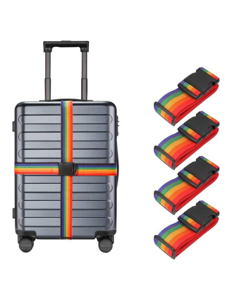 Paquete de 4 correas de equipaje Sowist ajustables 200x5cm