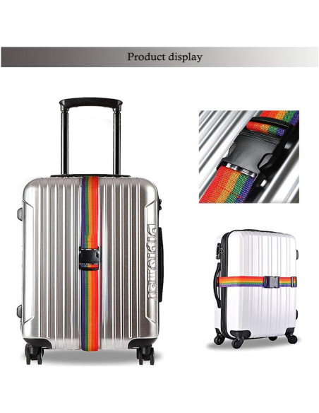 Paquete de 4 correas de equipaje Sowist ajustables 200x5cm