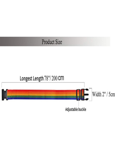 Paquete de 4 correas de equipaje Sowist ajustables 200x5cm