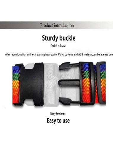 Paquete de 4 correas de equipaje Sowist ajustables 200x5cm